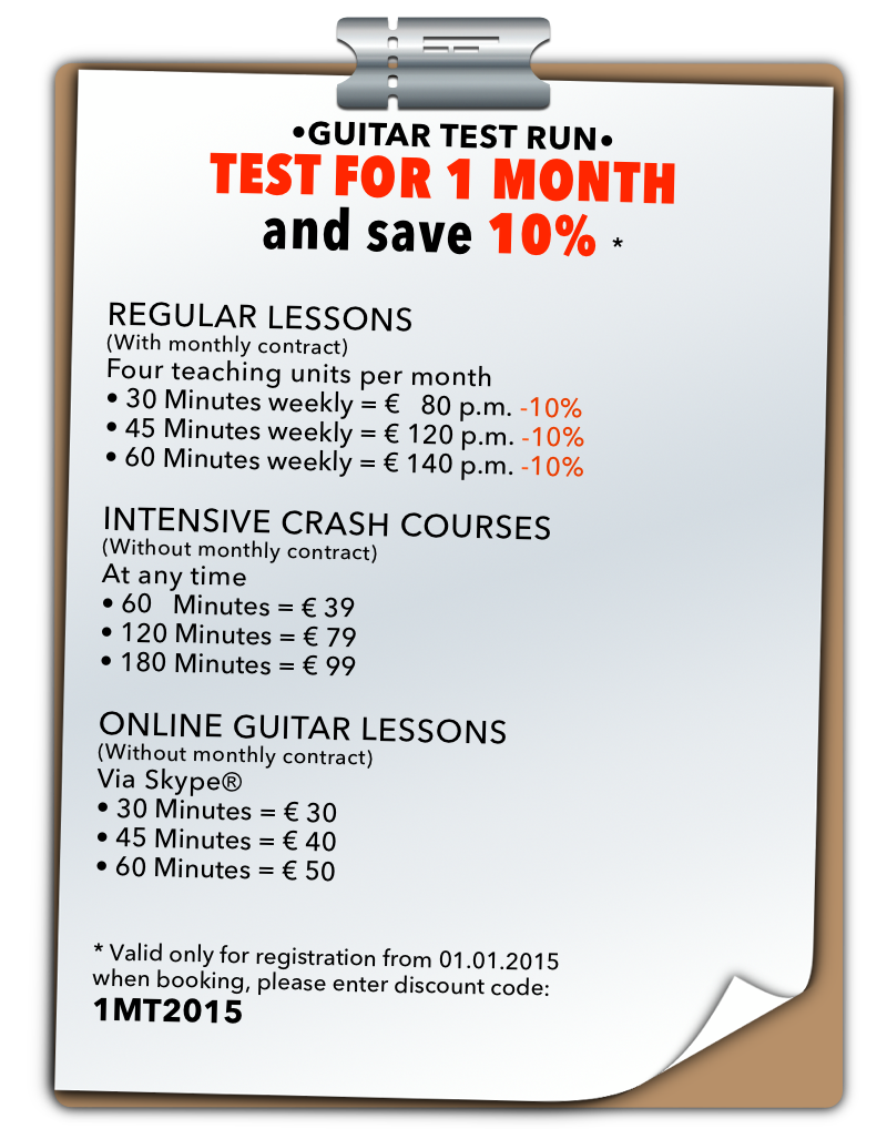 You are currently viewing Guitar lessons for 1 month and 10% off