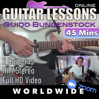 Online guitar lesson – 45 minutes