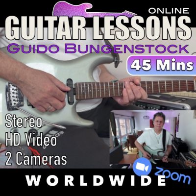 Online guitar lesson – 45 minutes