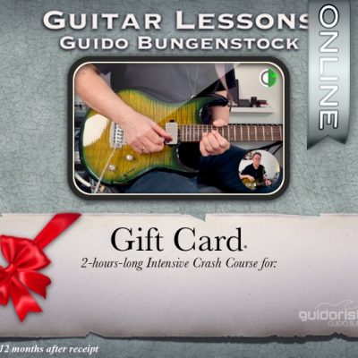 Gift card 120-minutes-long guitar lesson